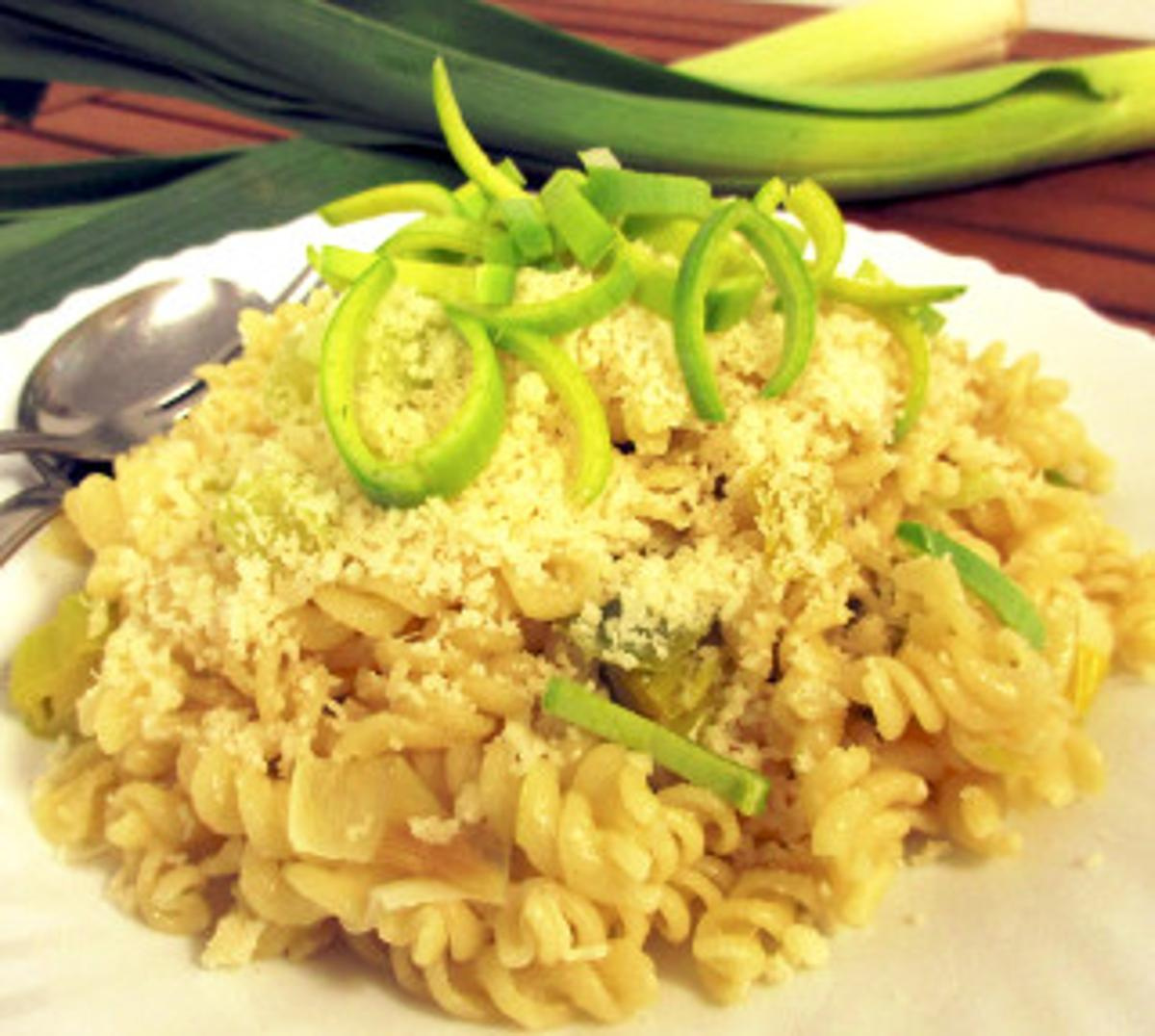 Spirelli mit Lauchcreme