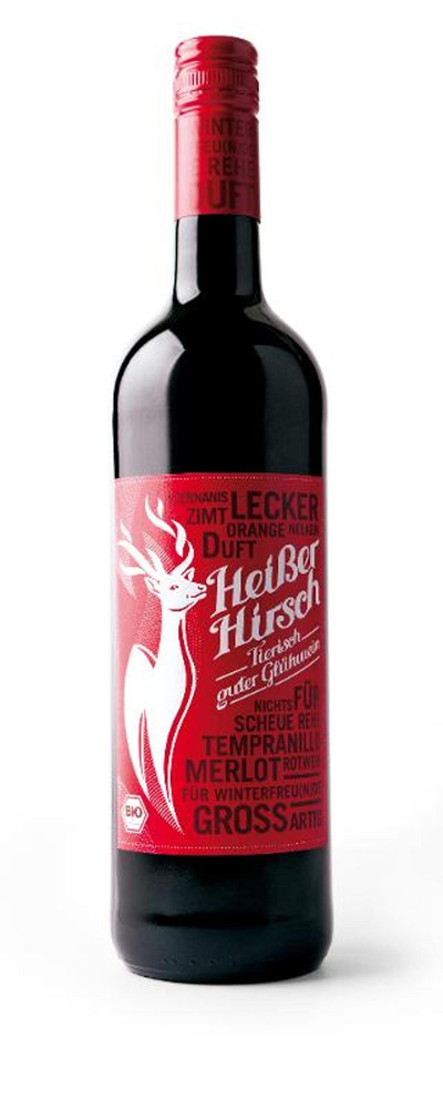 Produktfoto zu Heißer Hirsch Glühwein, rot, 0,75 l, HEISSER HIRSCH