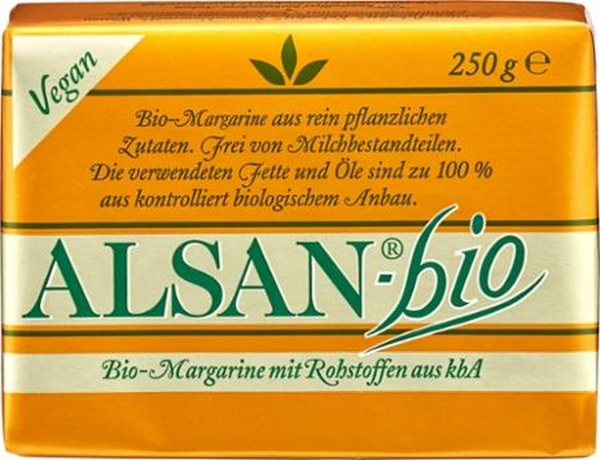 Produktfoto zu Alsan Pflanzen-Margarine, 250g