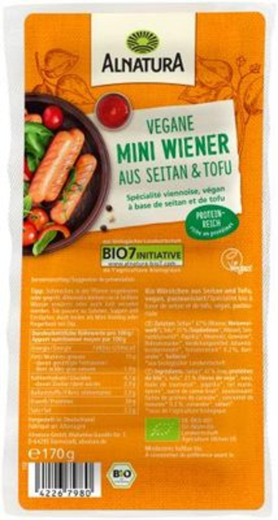 Produktfoto zu Mini Wiener vegan (ungekühlt)