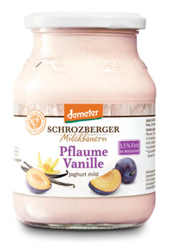 Produktfoto zu Joghurt Pflaume Vanille 3,5%, 500 g, Schrozberger