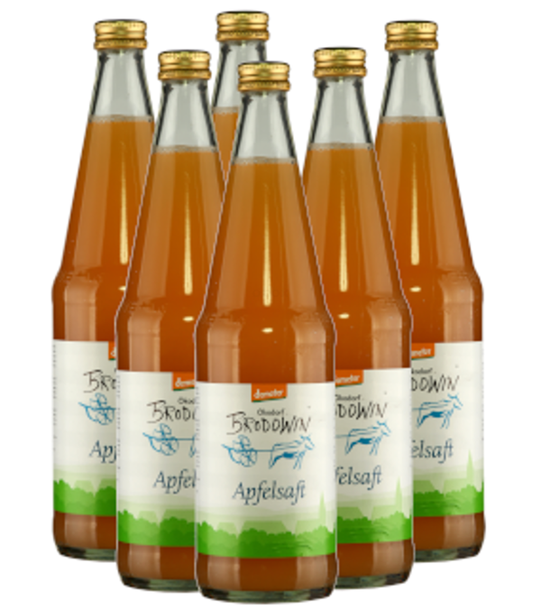 Produktfoto zu Apfelsaft-Kasten, 6 x 0,7 l