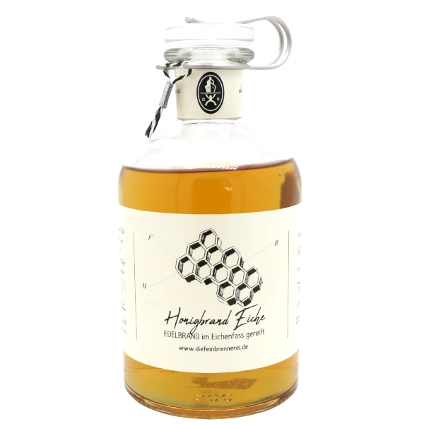 Produktfoto zu Bio-Honigbrand Eichenfass 500 ml , Die Feinbrennerei