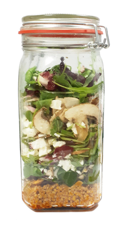 Produktfoto zu Gemischter Salat mit Bulgur & Feta, 400 g