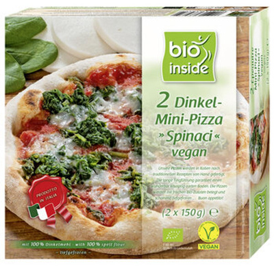 Produktfoto zu TK Dinkel Mini Pizza Spinaci vegan