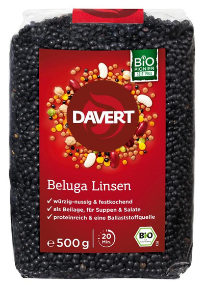 Produktfoto zu Linsen Beluga Schwarz 500 g