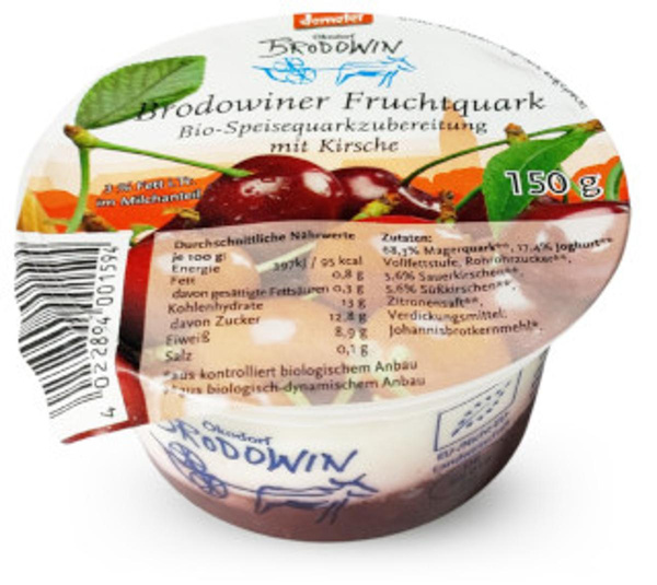 Produktfoto zu Brodowiner Fruchtquark Kirsch, 150 g