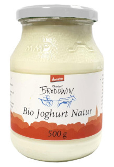 Produktfoto zu Joghurt, natur, Brodowin, 500 ml