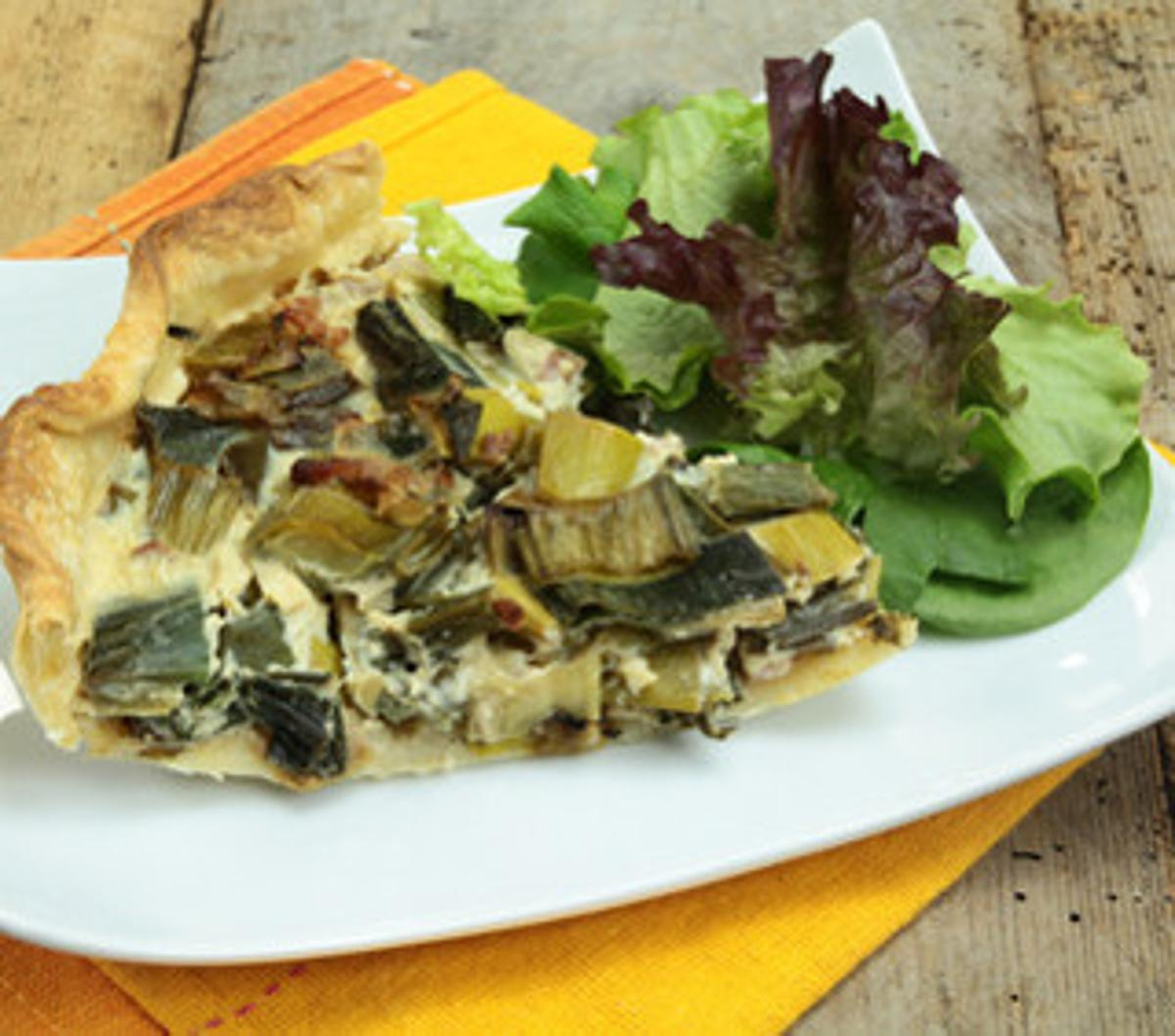 Porree-Camembert-Torte