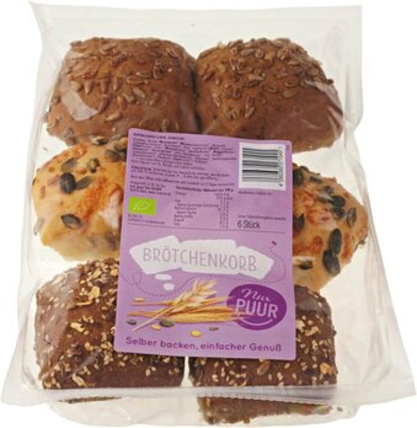 Produktfoto zu Brötchenkorb, 6 Stück, Nur Puur