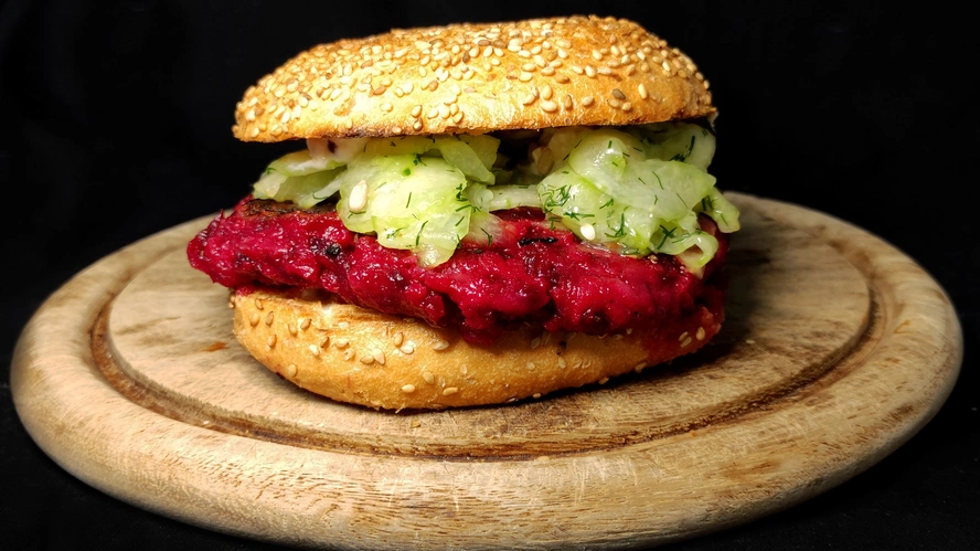 Rezeptbild für Rote Bete Burger mit Zicke