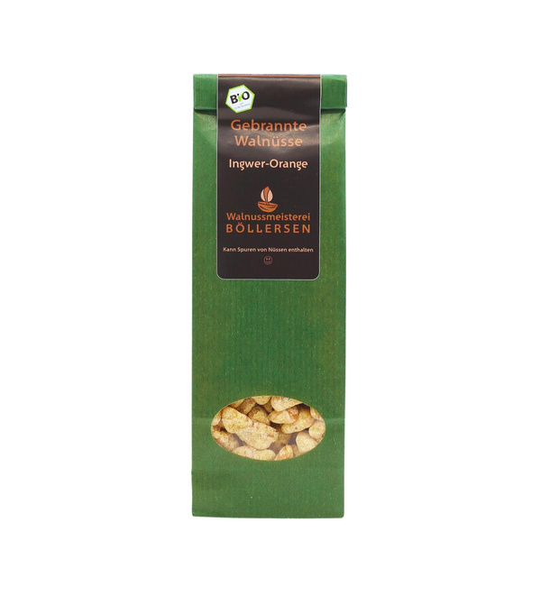 Produktfoto zu Gebrannte Walnuss Ingwer-Orange, 80 g, Walnussmeisterei Böllersen