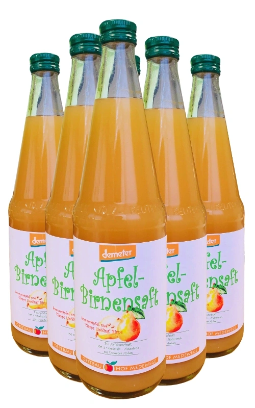 Produktfoto zu Apfel-Birnen-Saft, 6 x 0,7 l Hof Medewege