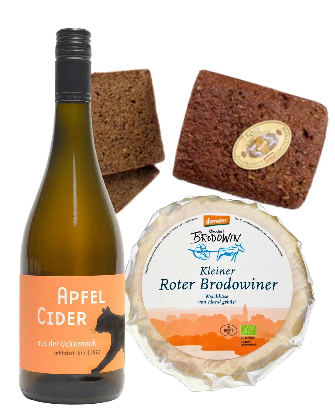 kleiner roter Brodowiner + Schwarzbrot + Apfel-Cider
